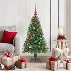 Kunstkerstboom 120 cm groen PVC staal kunststof met 150 LED