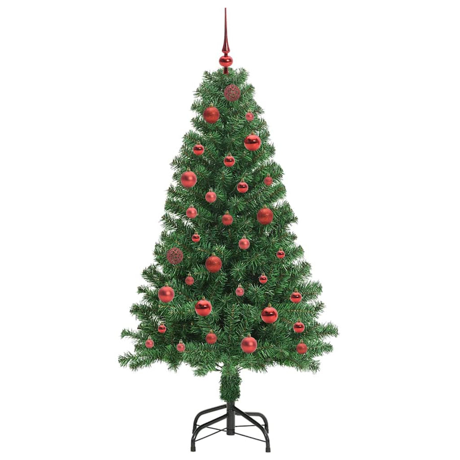 Kunstkerstboom Groen 150 cm PVC en Staal en Kunststof