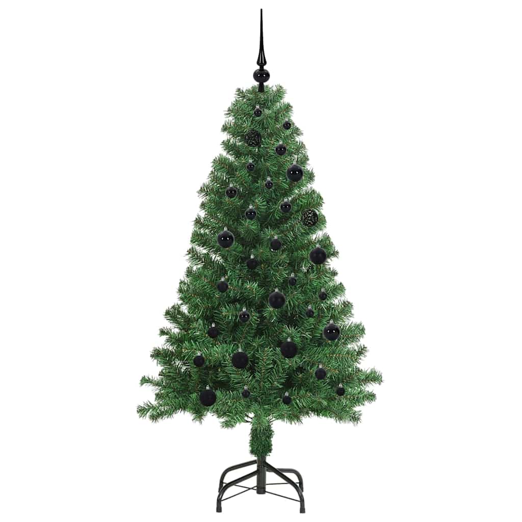 Kunstkerstboom Groen 150 cm PVC en Staal en Kunststof