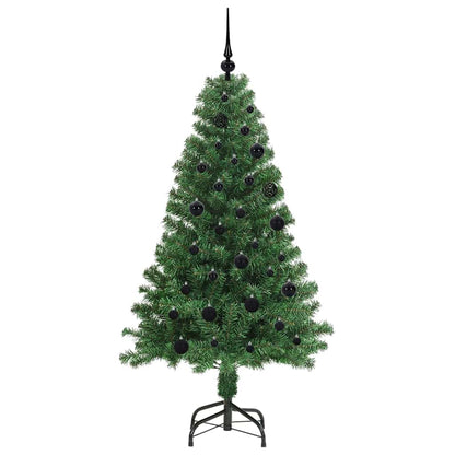 Kunstkerstboom Groen 150 cm PVC en Staal en Kunststof