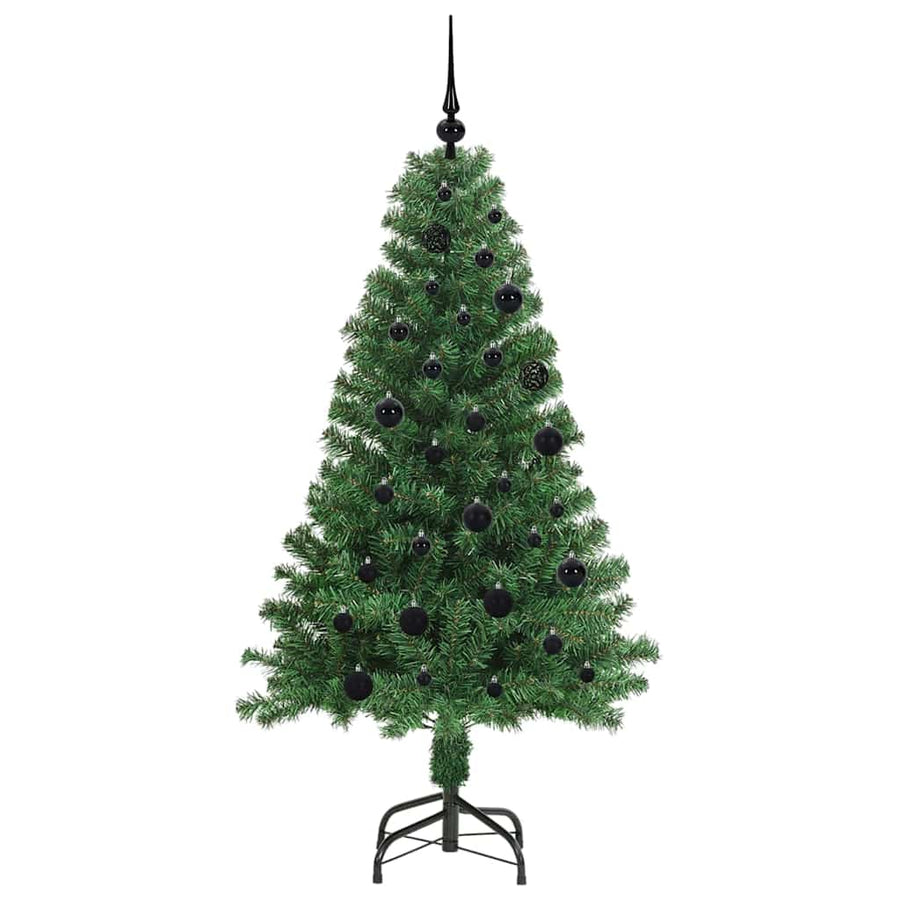Kunstkerstboom Groen 150 cm PVC en Staal en Kunststof