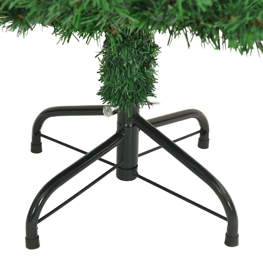 Kunstkerstboom Groen 150 cm PVC en Staal en Kunststof