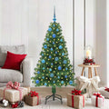 Kunstkerstboom Groen 150 cm PVC en Staal en Kunststof