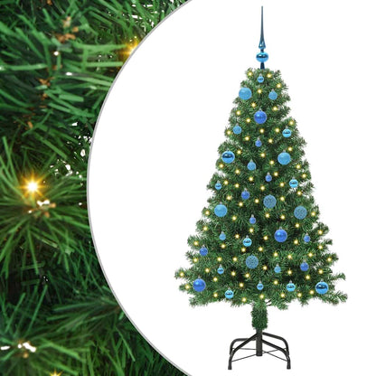 Kunstkerstboom met decoratieve touwlichten Groen 150 cm PVC