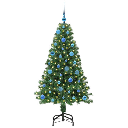 Kunstkerstboom met decoratieve touwlichten Groen 150 cm PVC