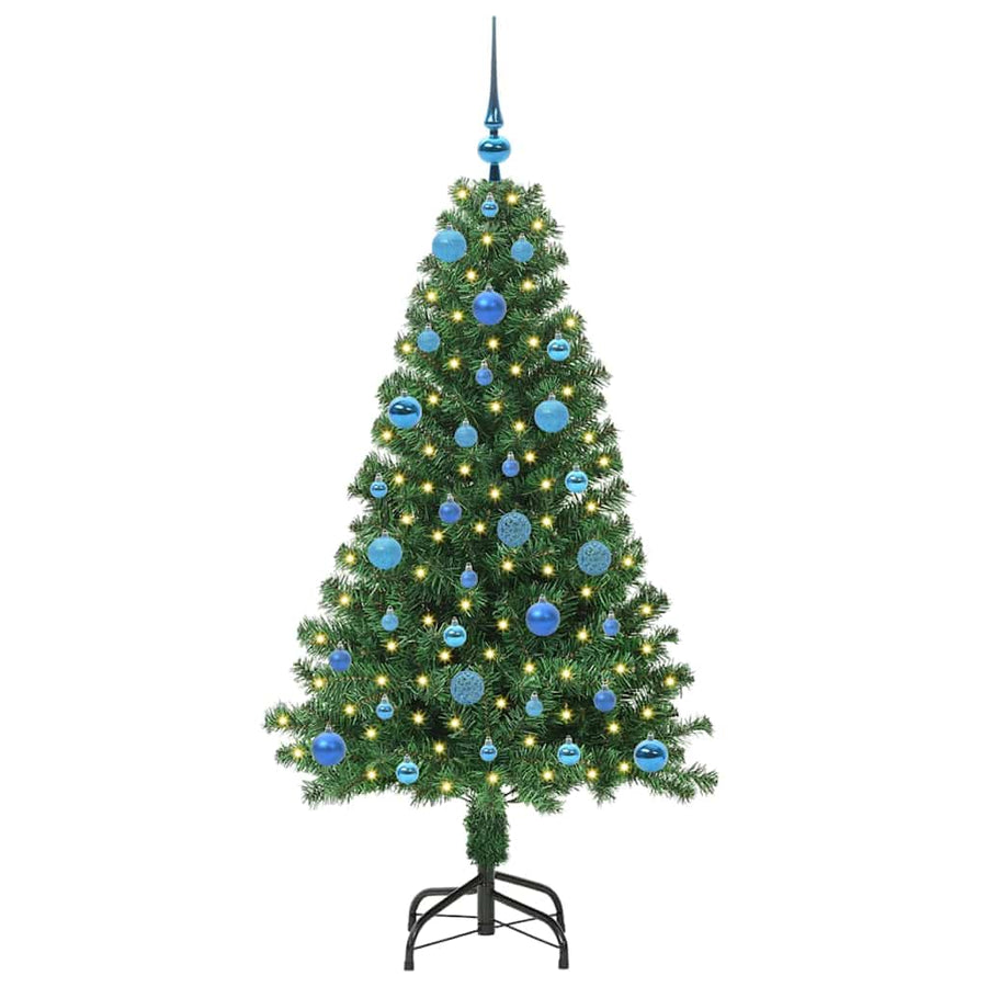 Kunstkerstboom met decoratieve touwlichten Groen 150 cm PVC