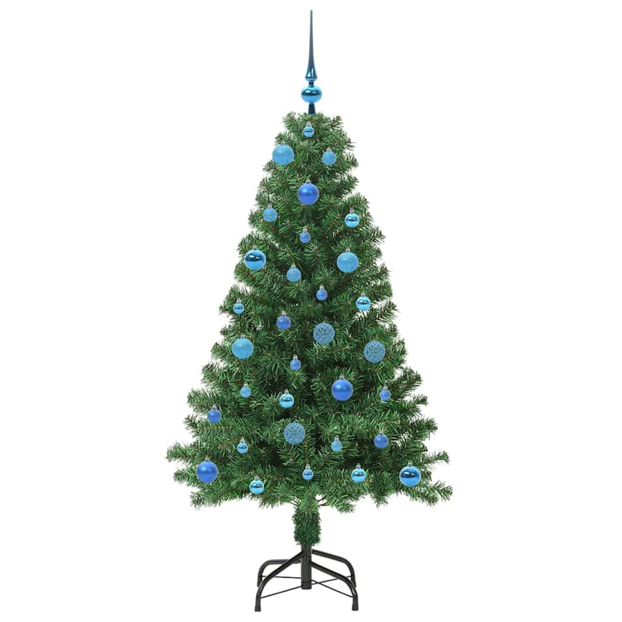 Kunstkerstboom met decoratieve touwlichten Groen 150 cm PVC