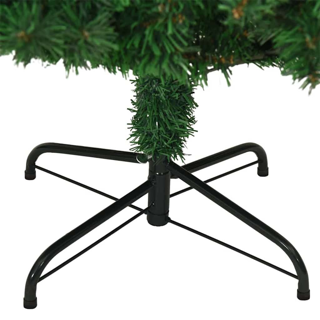 Kunstkerstboom Groen 180 cm PVC en Staal en Kunststof