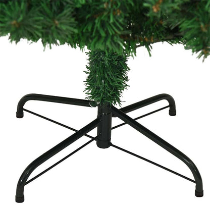 Kunstkerstboom Groen 180 cm PVC en Staal en Kunststof
