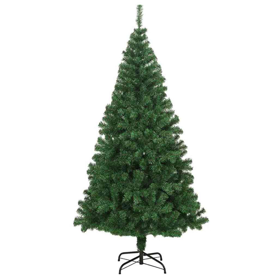 Kunstkerstboom Groen 180 cm PVC en Staal en Kunststof