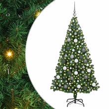 Kunstkerstboom Groen 180 cm PVC en Staal en Kunststof