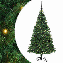 Kunstkerstboom Groen 180 cm PVC en Staal en Kunststof