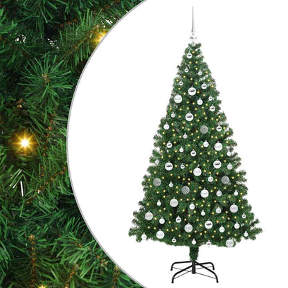 Kunstkerstboom Groen 180 cm PVC en Staal en Kunststof