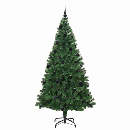 Kunstkerstboom Groen 210 cm PVC en Staal en Kunststof