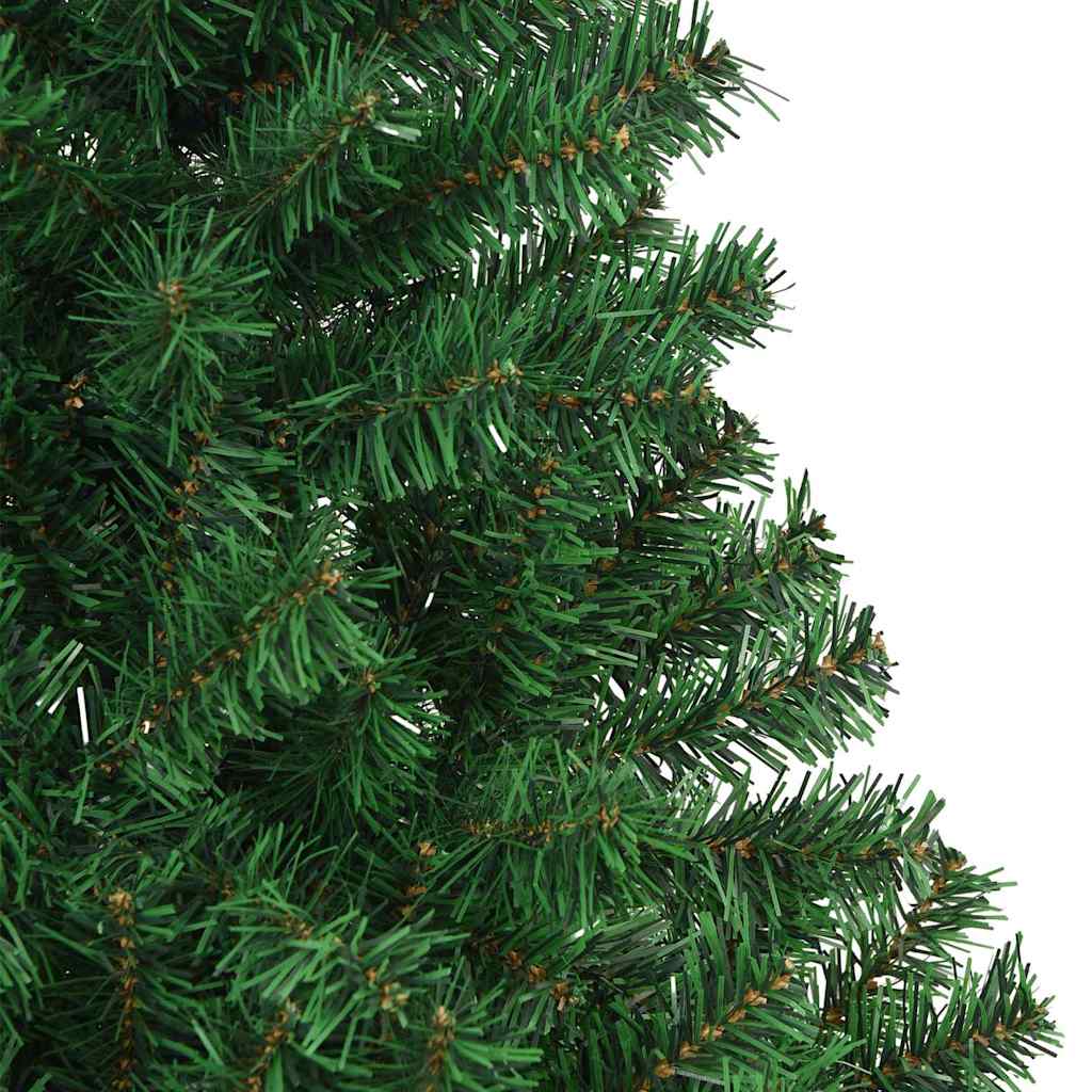 Kunstkerstboom Groen 210 cm PVC en Staal en Kunststof