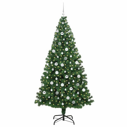 Kunstkerstboom Groen 210 cm PVC en Staal en Kunststof