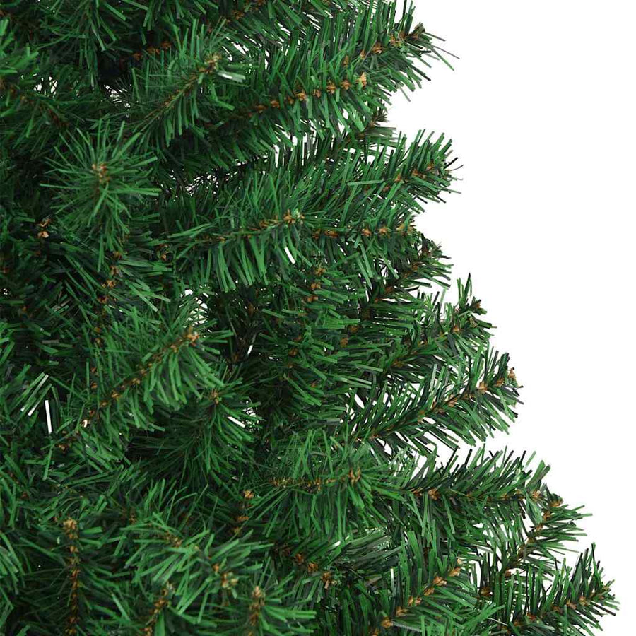 Kunstkerstboom Groen 210 cm PVC en Staal en Kunststof