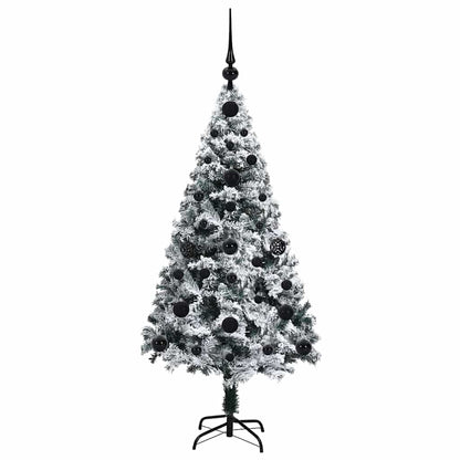 Kunstkerstboom met 150 LED Wit 120 cm PVC en Staal en Kunststof