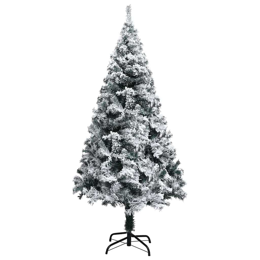 Kunstkerstboom met 150 LED Wit 120 cm PVC en Staal en Kunststof