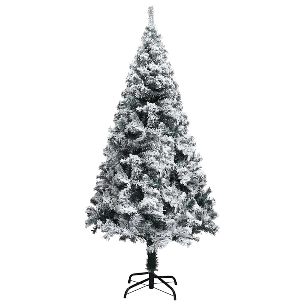 Kunstkerstboom met 150 LED Wit 120 cm PVC en Staal en Kunststof