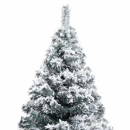 Kunstkerstboom met 150 LED Wit 150 cm PVC en Staal en Kunststof
