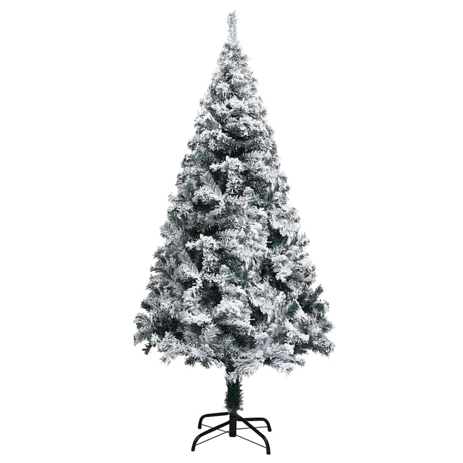 Kunstkerstboom met 150 LED Wit 150 cm PVC en Staal en Kunststof