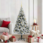 Kunstkerstboom 150 cm met 150 LED wit PVC staal