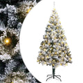 Kunstkerstboom met 300 LED Wit 180 cm PVC en Staal en Kunststof