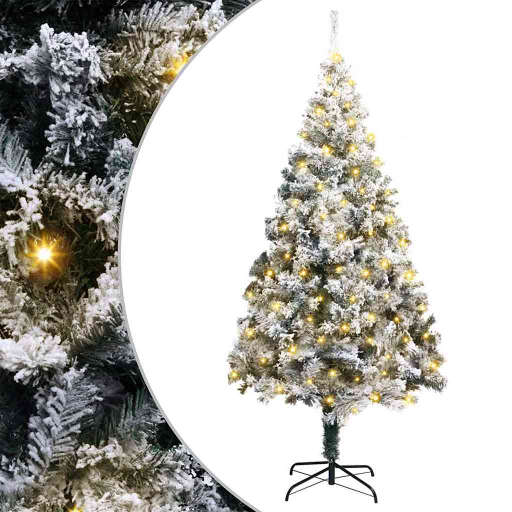 Kunstkerstboom Groen 180 x 115 cm PVC en Staal en Kunststof