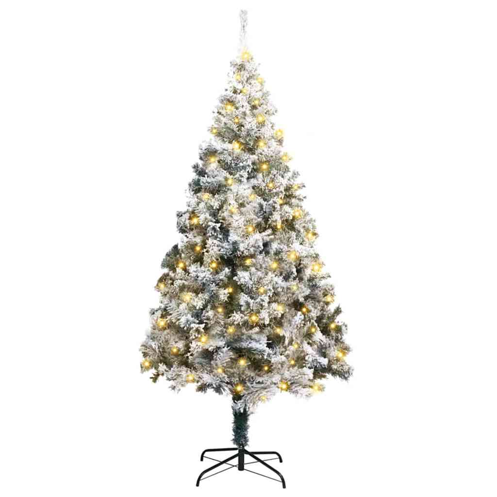 Kunstkerstboom Groen 180 x 115 cm PVC en Staal en Kunststof