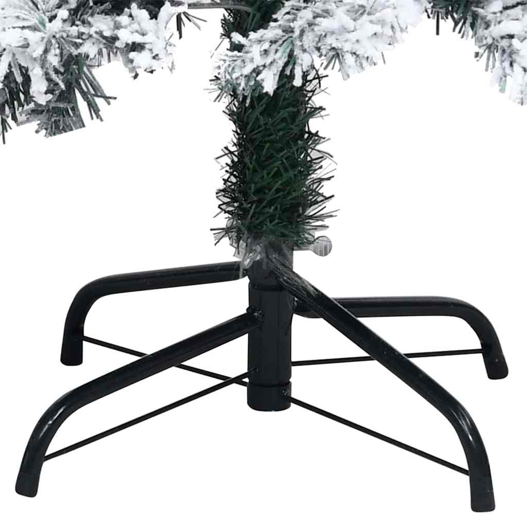 Kunstkerstboom met 300 LED Wit 180 cm PVC en Staal en Kunststof