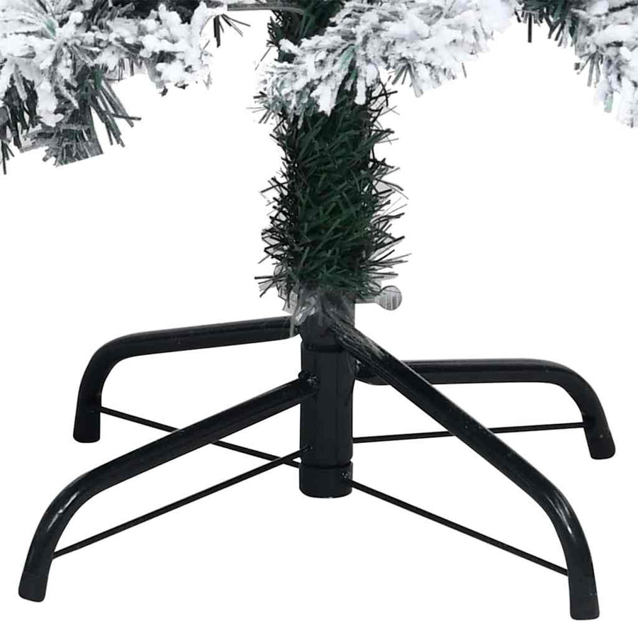 Kunstkerstboom met 300 LED Wit 180 cm PVC en Staal en Kunststof