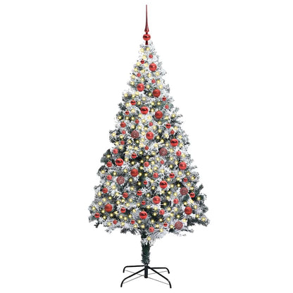 Kunstkerstboom Groen 180 x 115 cm PVC en Staal en Kunststof