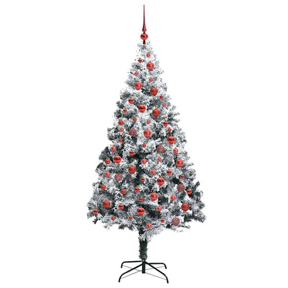 Kunstkerstboom Groen 180 x 115 cm PVC en Staal en Kunststof