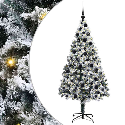 Kunstkerstboom Groen 180 x 115 cm PVC en Staal en Kunststof