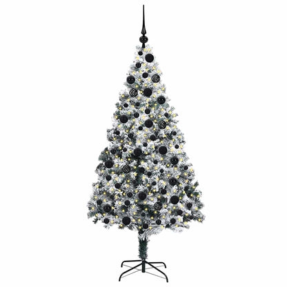 Kunstkerstboom Groen 180 x 115 cm PVC en Staal en Kunststof