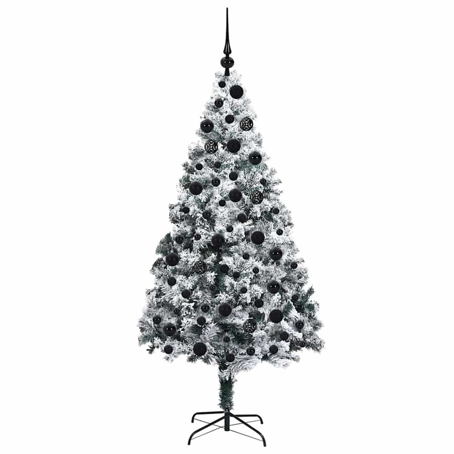 Kunstkerstboom Groen 180 x 115 cm PVC en Staal en Kunststof