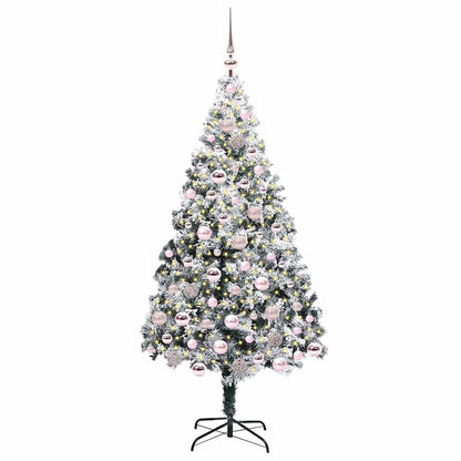 Kunstkerstboom Groen 180 x 115 cm PVC en Staal en Kunststof