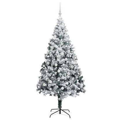 Kunstkerstboom Groen 180 x 115 cm PVC en Staal en Kunststof