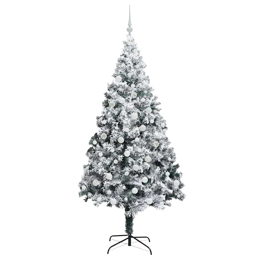 Kunstkerstboom Groen 180 x 115 cm PVC en Staal en Kunststof