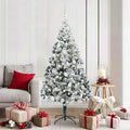 Kunstkerstboom met 300 LED Wit 180 cm PVC en Staal en Kunststof