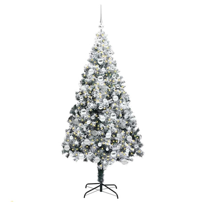 Kunstkerstboom Groen 180 x 115 cm PVC en Staal en Kunststof