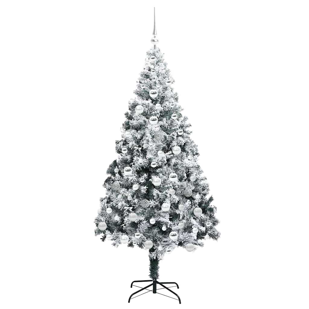 Kunstkerstboom Groen 180 x 115 cm PVC en Staal en Kunststof