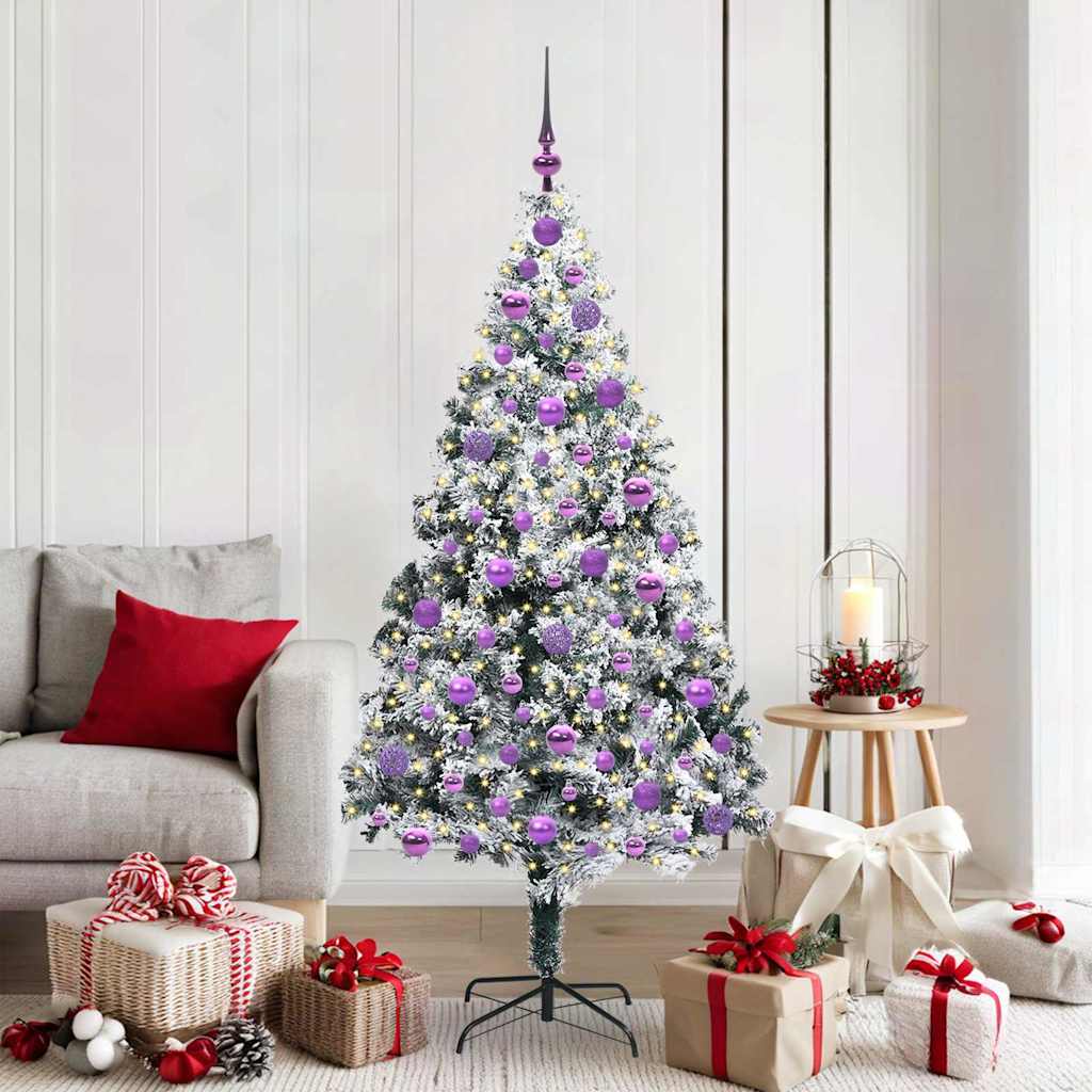 Kunstkerstboom Groen 180 x 115 cm PVC en Staal en Kunststof