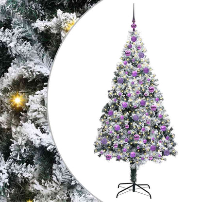 Kunstkerstboom Groen 180 x 115 cm PVC en Staal en Kunststof