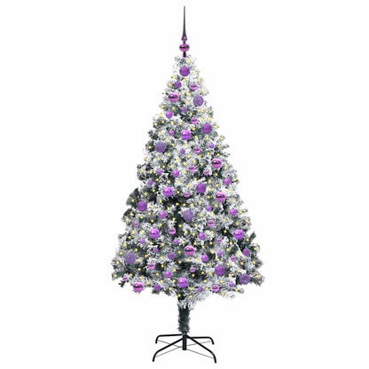 Kunstkerstboom Groen 180 x 115 cm PVC en Staal en Kunststof