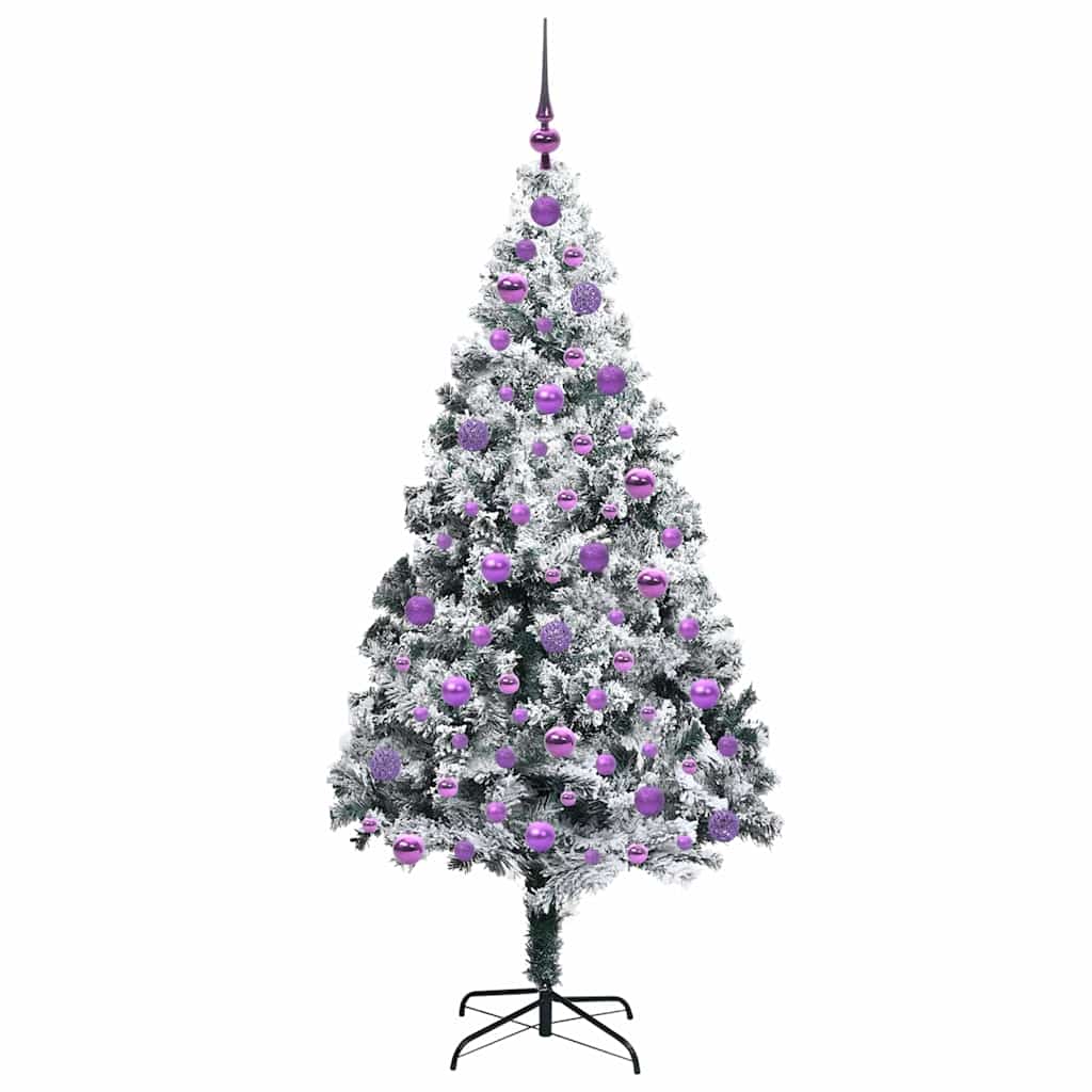 Kunstkerstboom Groen 180 x 115 cm PVC en Staal en Kunststof