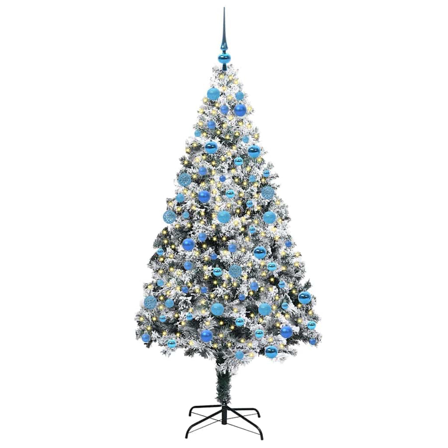 Kunstkerstboom Groen 180 x 115 cm PVC en Staal en Kunststof