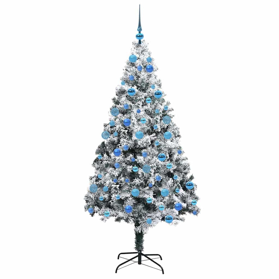 Kunstkerstboom Groen 180 x 115 cm PVC en Staal en Kunststof
