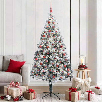 Kunstkerstboom Met 300 Led Wit 210 Cm Pvc En Staal En Kunststof